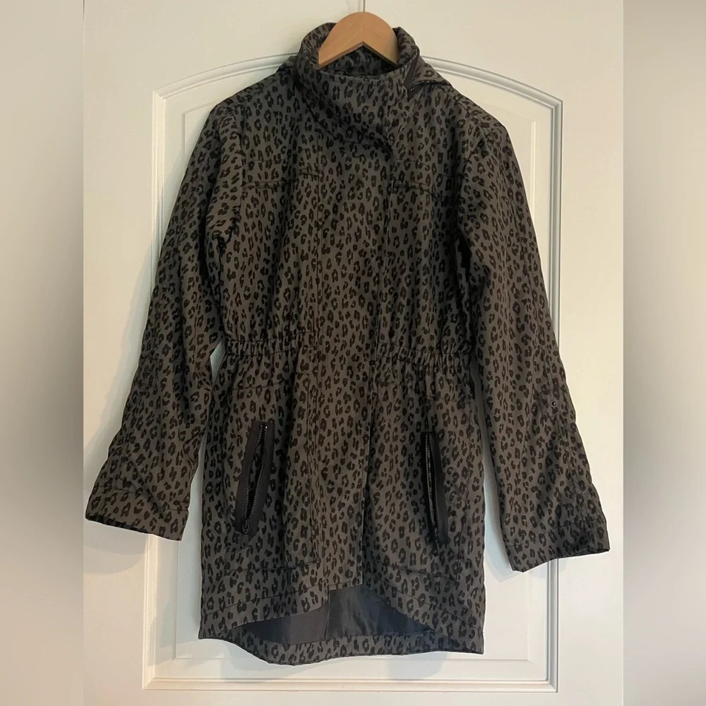 Tart Collections Leopard Print Utility Rain Jacket